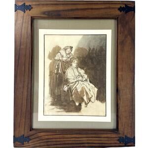 Albrecht Dürer Albertina Museum Facsimile Framed Print Vintage 13.5x16.5